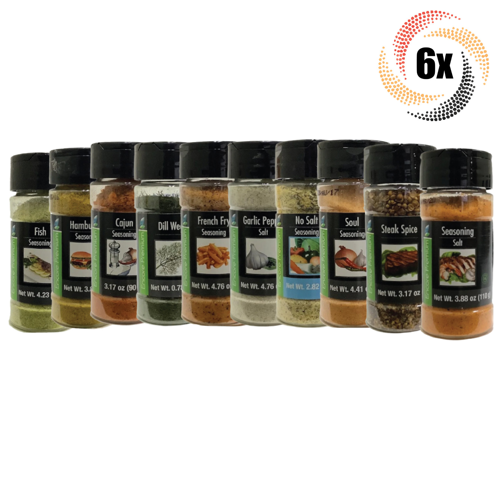6x Shakers Encore Variety Food Seasoning | Mix & Match | 50+ Flavors Available!