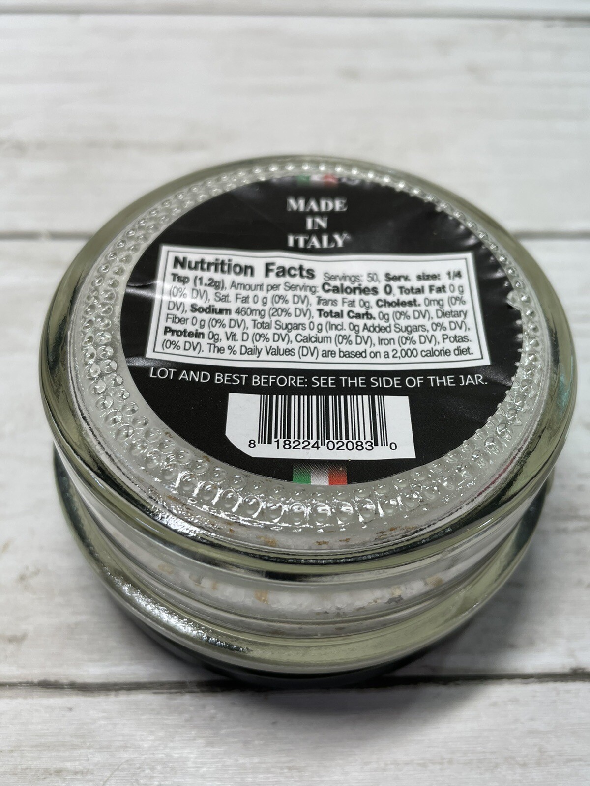 White Sicily Salt with Summer Truffle – 2.2 oz – Giuliano Tartufi – Italy – New