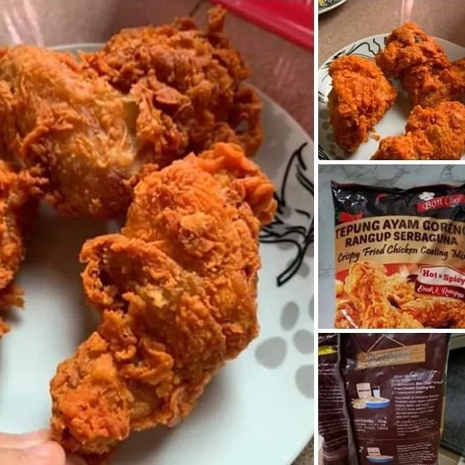 “Bon Chef’s Flour :Crispy Chicken Coating – Original & Spicy Fusion-200g – 5Pack