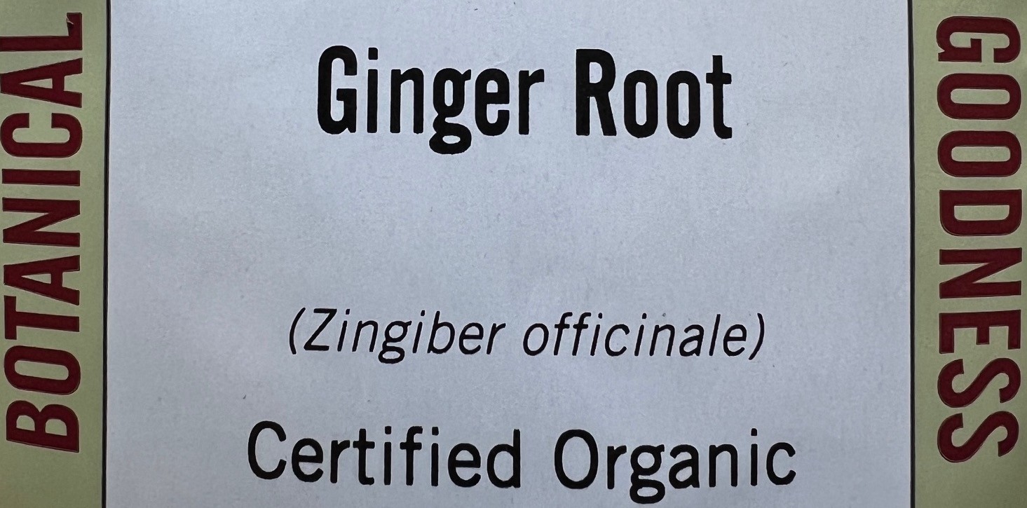 Ginger Root Organic, Mountain Rose Herbs. 1 oz