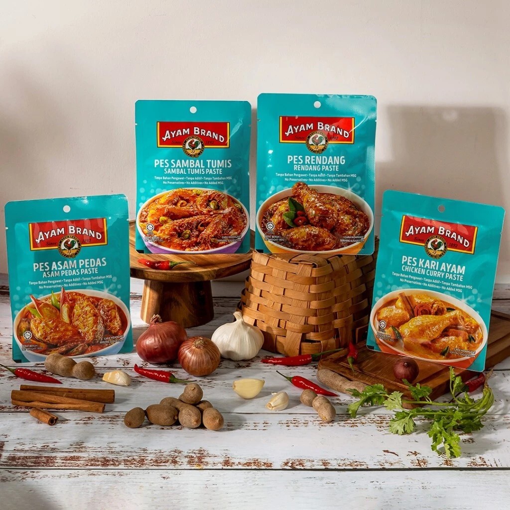 Ayam Brand Assorted Cooking Paste 180g (4x flavour paste)