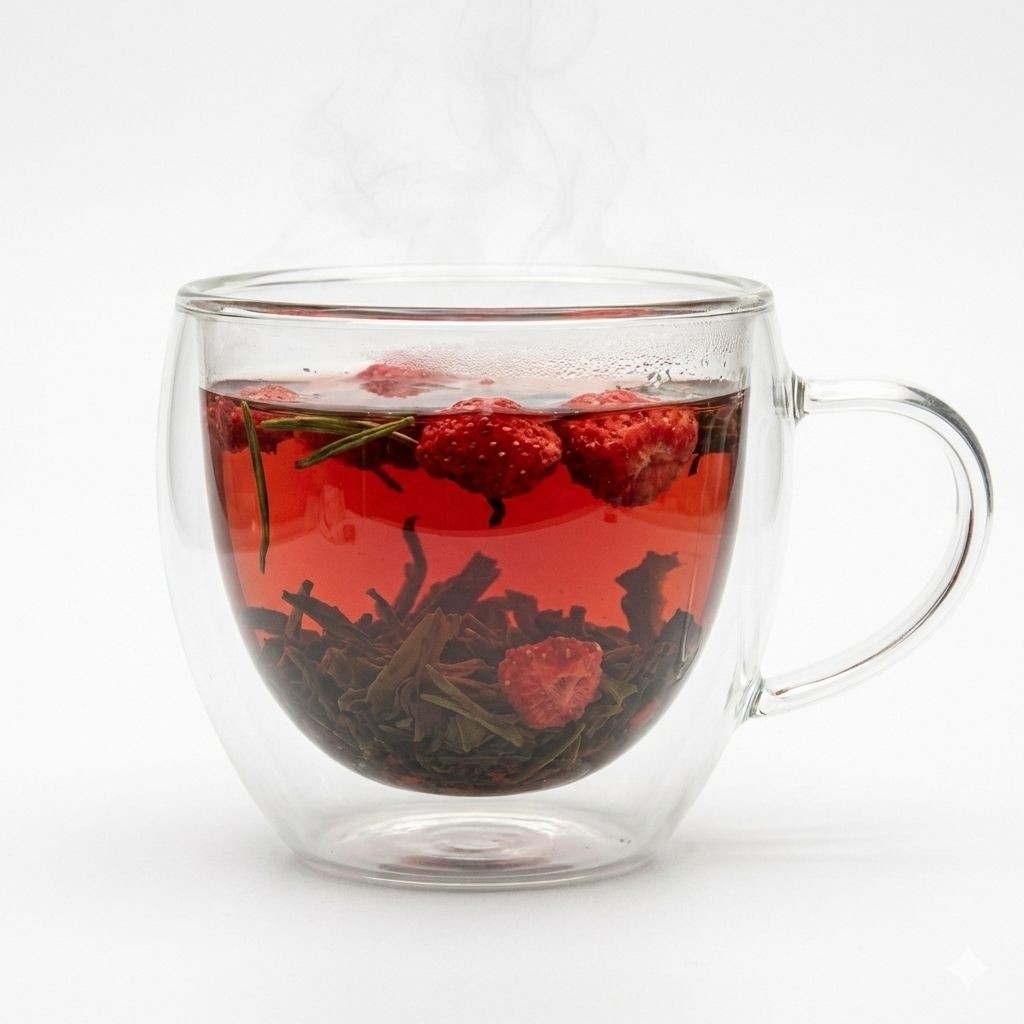 Spring Strawberry Tea 50g Herbal Infusion For Daily Ritual Botanical Blend