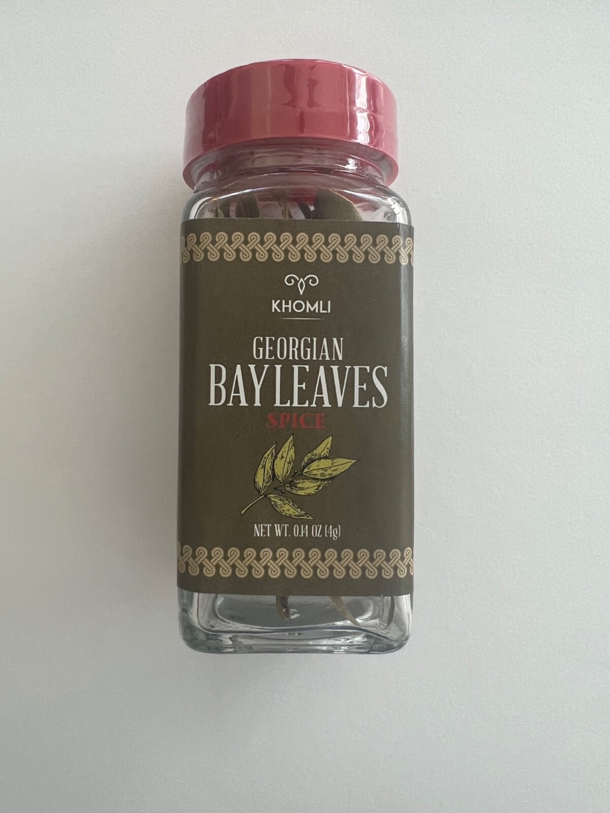Bay Leaves, Georgian Spice, Net Wt. 0.14oz (4g), Khomli Brand
