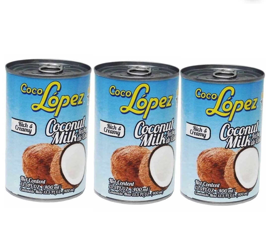 6 Cans-Coco Lopez Coconut Milk 13.5 oz.