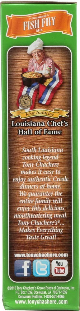 Tony Chachere’s Seasoned Fish Fry Mix 10Oz Box 2 Pack For Delicious Cooking