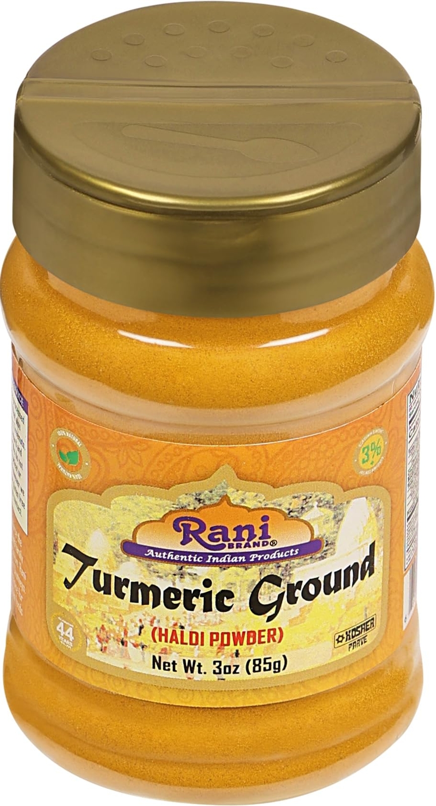 Rani Turmeric (Haldi) Root Powder Spice, (High Curcumin Content) 3oz (85g)