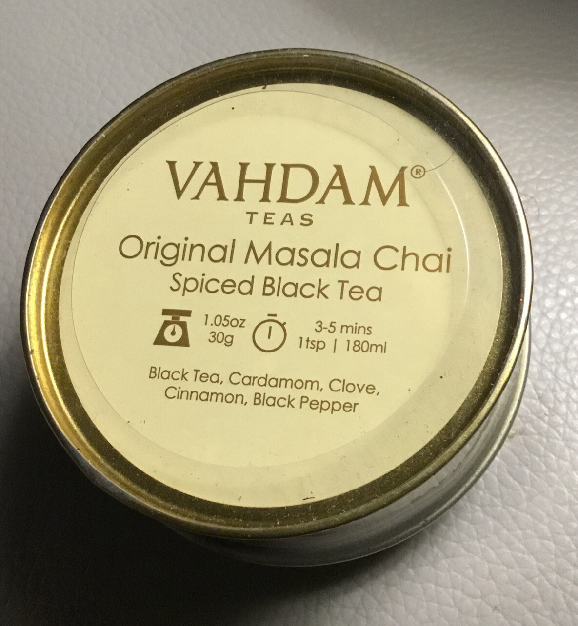 India’s Original Masala Chai ~ 1.05 oz (30g) Tin ~ Sealed