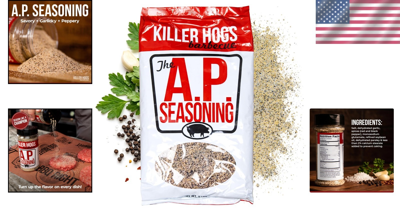 Championship BBQ Seasoning, All Purpose Dry Rub, 5 lb Bag