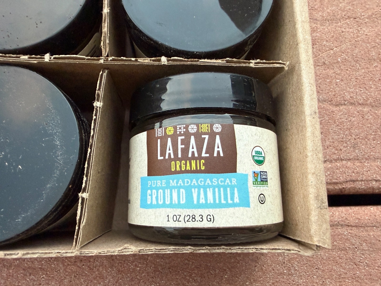 Lafaza Organic Pure Madagascar Ground Vanilla, Non GMO, 1 Ounces (Pack Of 6)