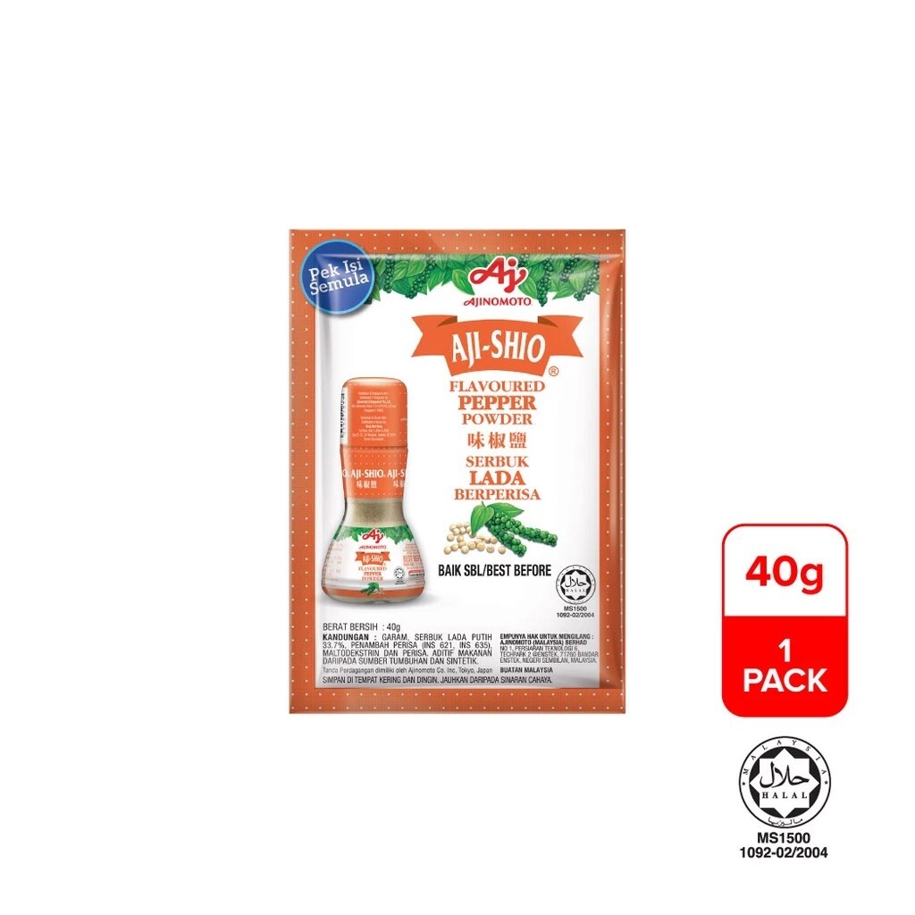 AJI-SHIO Flavoured White Pepper Refill 40g X 10 PACKS Fast Shipping