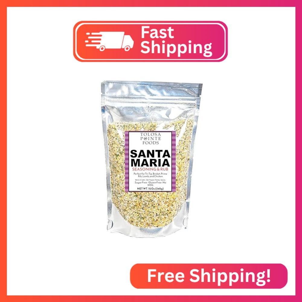 Tolosa Pointe Santa Maria Seasoning & BBQ Rub, 12 Oz, Sugar Free, Gluten Free, f