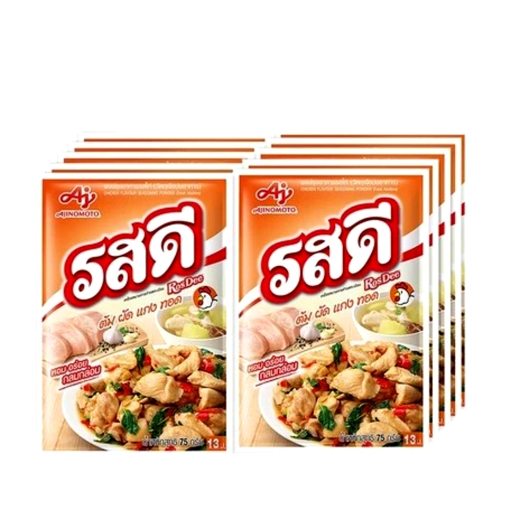 Rosdee Powder Chicken Ajinomoto Flavor Seasoning Thai Cooking Food10 x 70g.