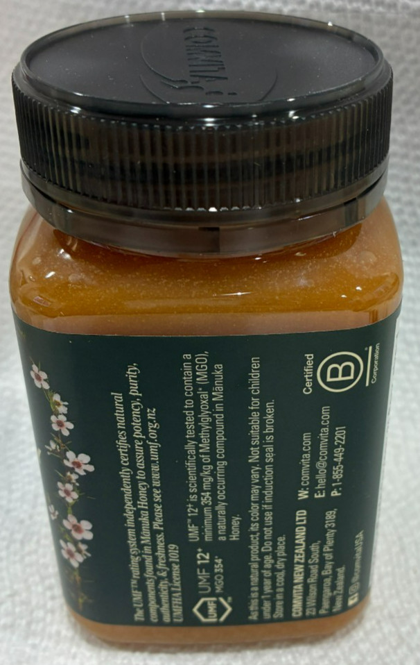 Comvita New Zealand Manuka Honey Certified UMF 12+ MGO 354+ 17.6oz Exp Oct. 2028
