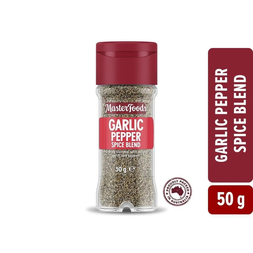 MasterFoods Garlic Pepper Seasoning (50g) – Herbs & Spices