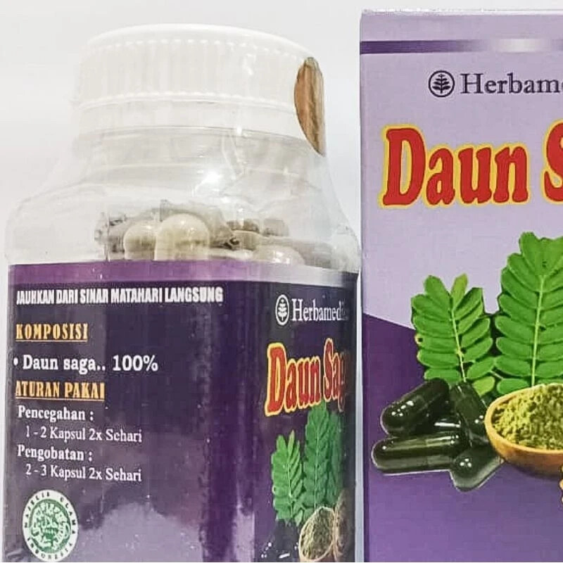 DAUN SAGA Powder Caps Natural Organic Herb Spices Fresh Pure Hygienic Premium