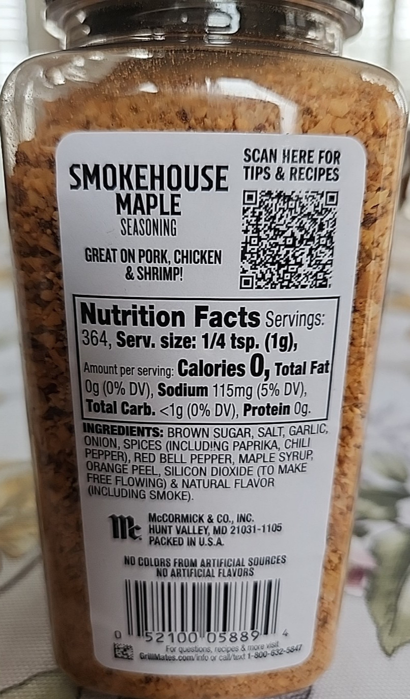 McCormick Grill Mates Smokehouse Maple Seasoning, 12.87 Ounce