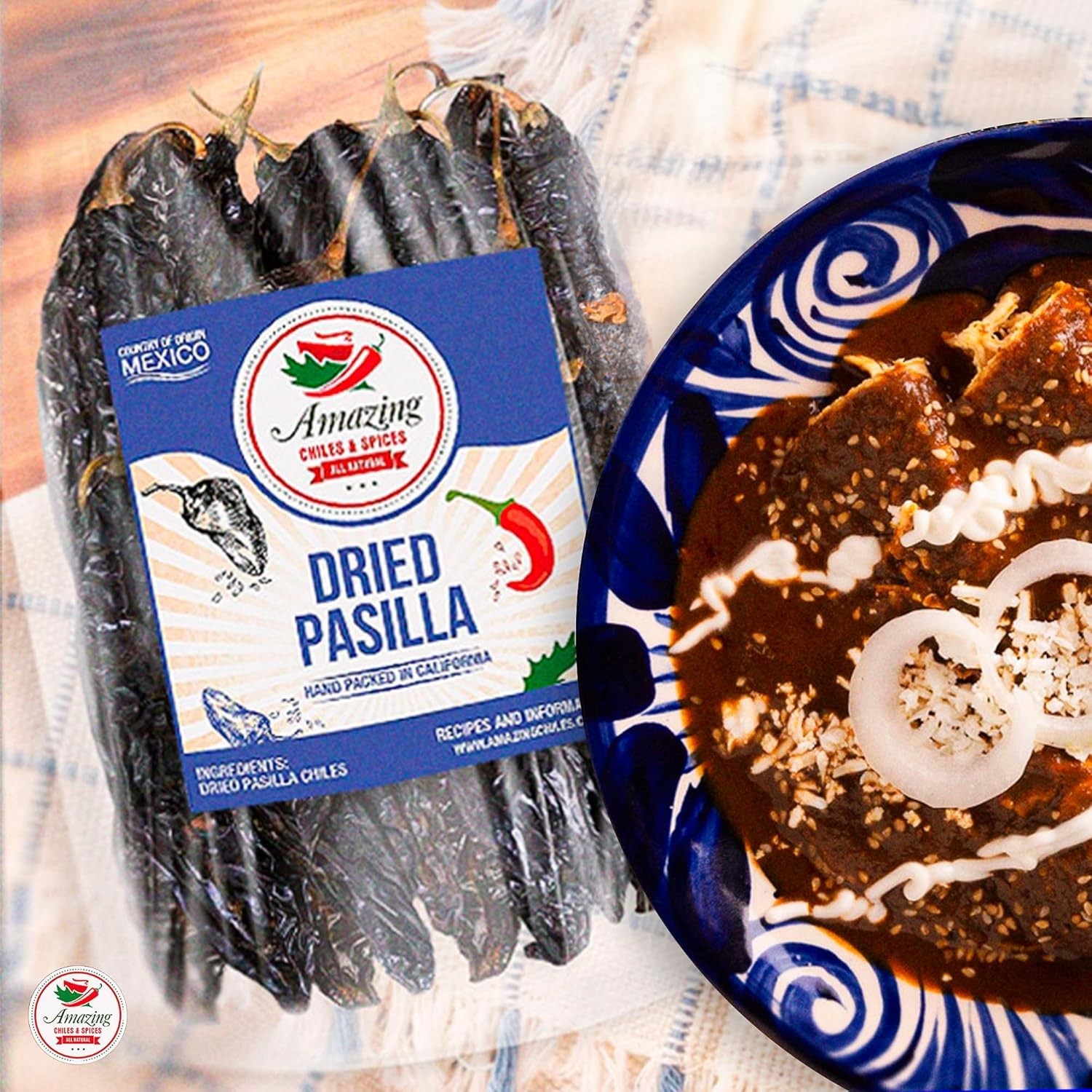 Dried Peppers 6 Pack Bundle -Ancho, Guajillo, Pasilla, Arbol, Chipotle, Cascabel