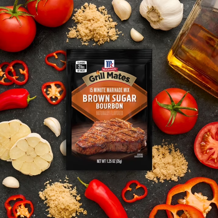 McCormick Grill Mates Brown Sugar Bourbon Marinade (Pack of 6 – 1.25oz Each)