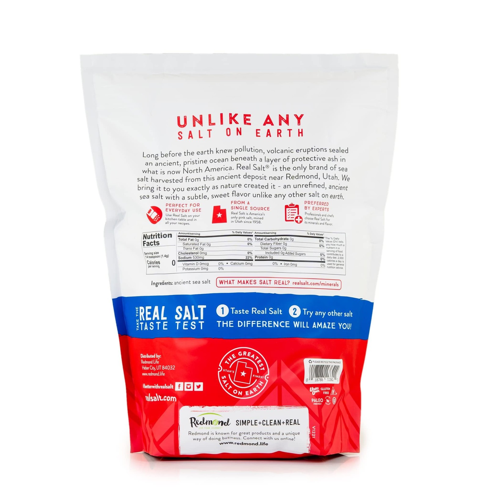 Real Salt Kosher – Natural Unrefined Gluten Free Kosher grind, 10 LB Bag