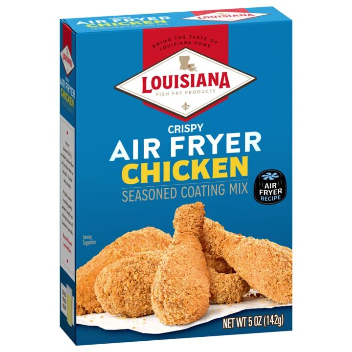 Louisiana Fish Fry, Air Fryer Chicken Coating Mix, 5 oz (Pack of 6) – Each Bo…