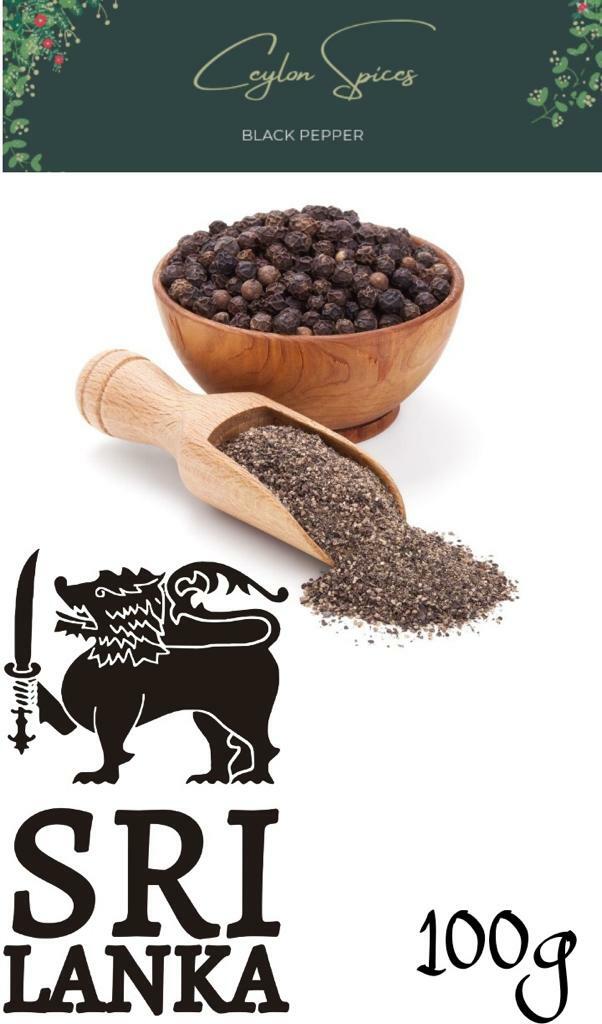 Black Pepper whole Powder Organic Premium Ceylon Pure 100% Spice Natural Ground
