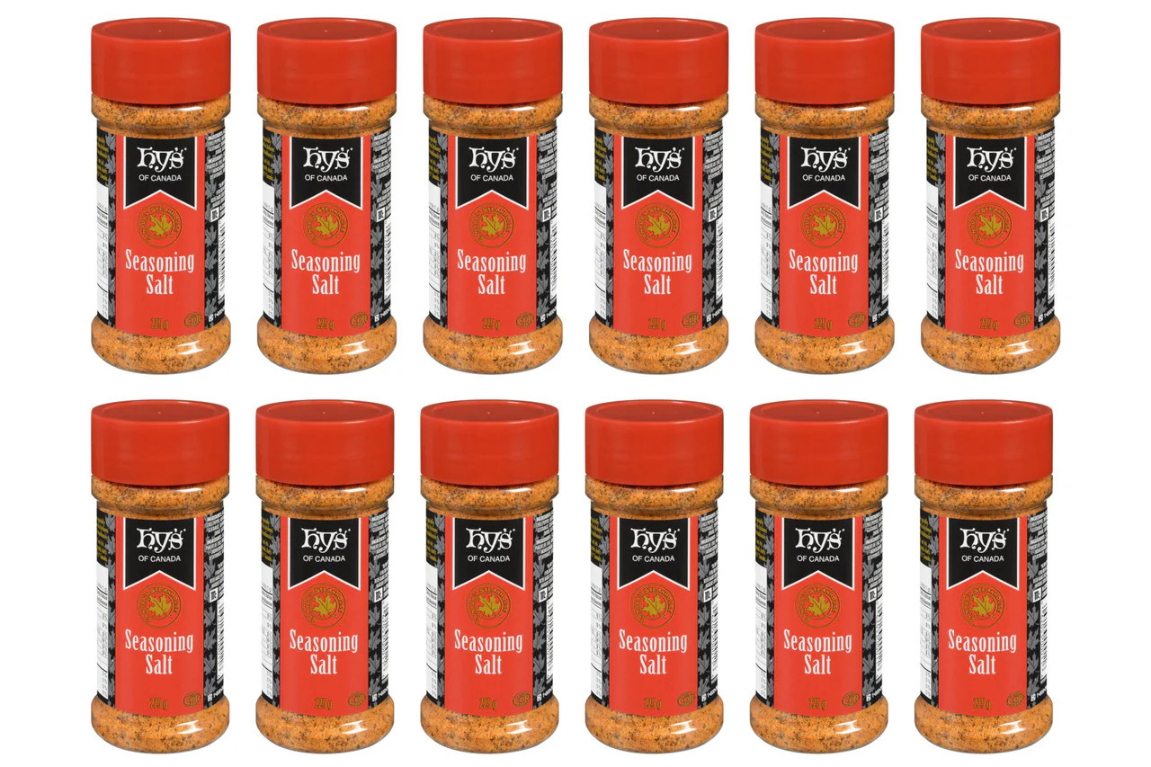 Hy’s Seasoning Salt, 225g/7.93oz., 12 Pack {Imported from Canada}