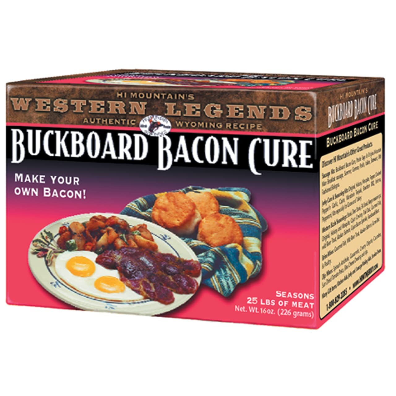 Hi Mountain Bacon Cure Seasoning Kit | BUCKBOARD 1 Pound (Pack of 1), N/A