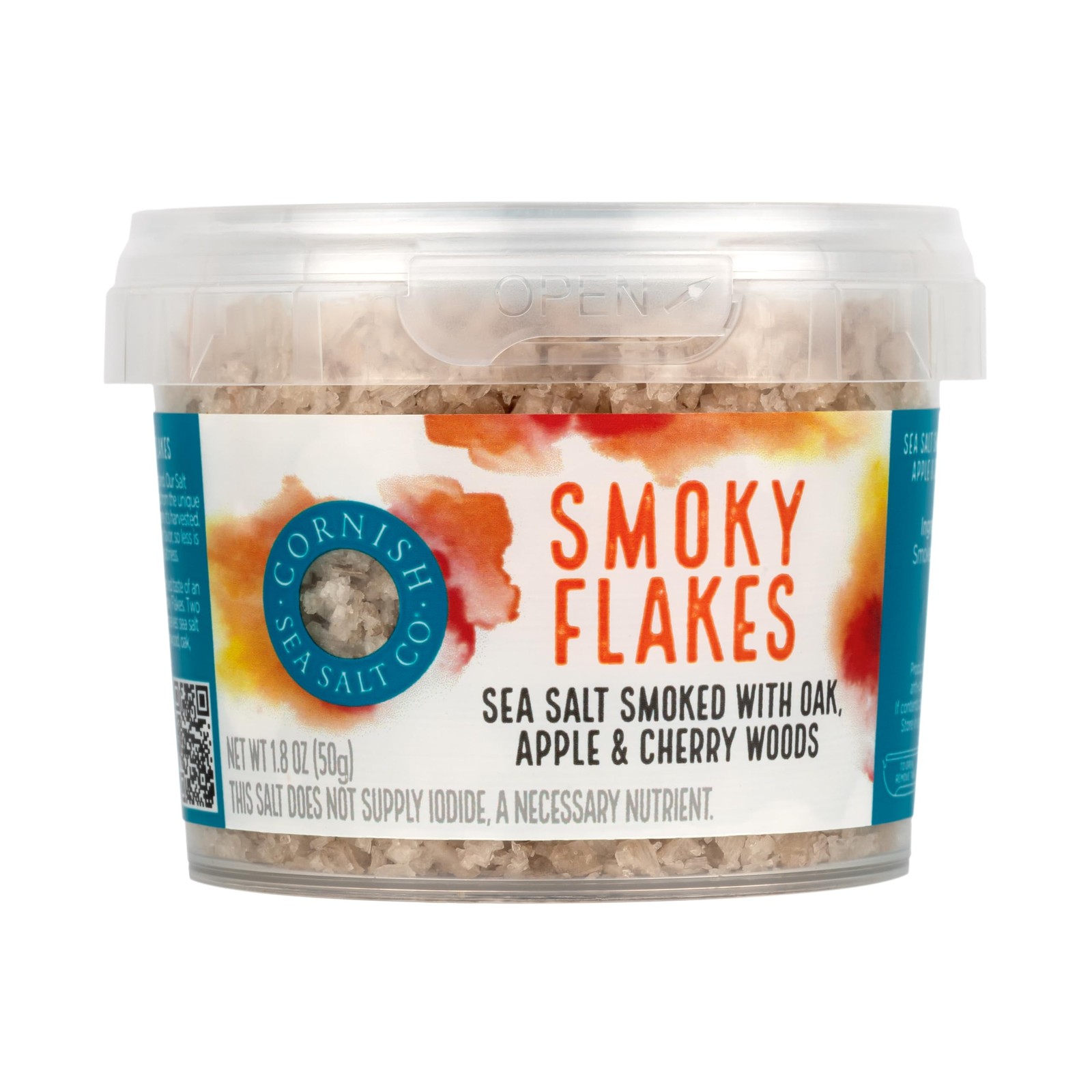 Smoky Flakes Sea Salt 1.8 Ounce Gourmet Flavor Enhancer For Bbq Cooking