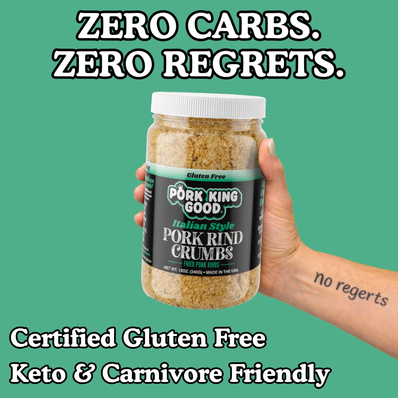 – Pork Rind Breadcrumbs – 2 Pack! Keto Friendly, Paleo, Gluten-Free, Sugar Fr…