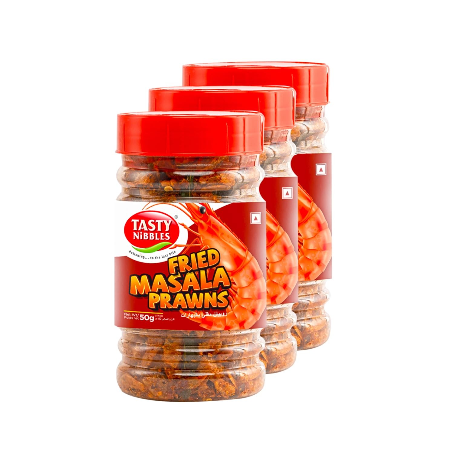 Tasty Nibbles Fried Masala Prawns 50gm Each (Pack of 3,150g)