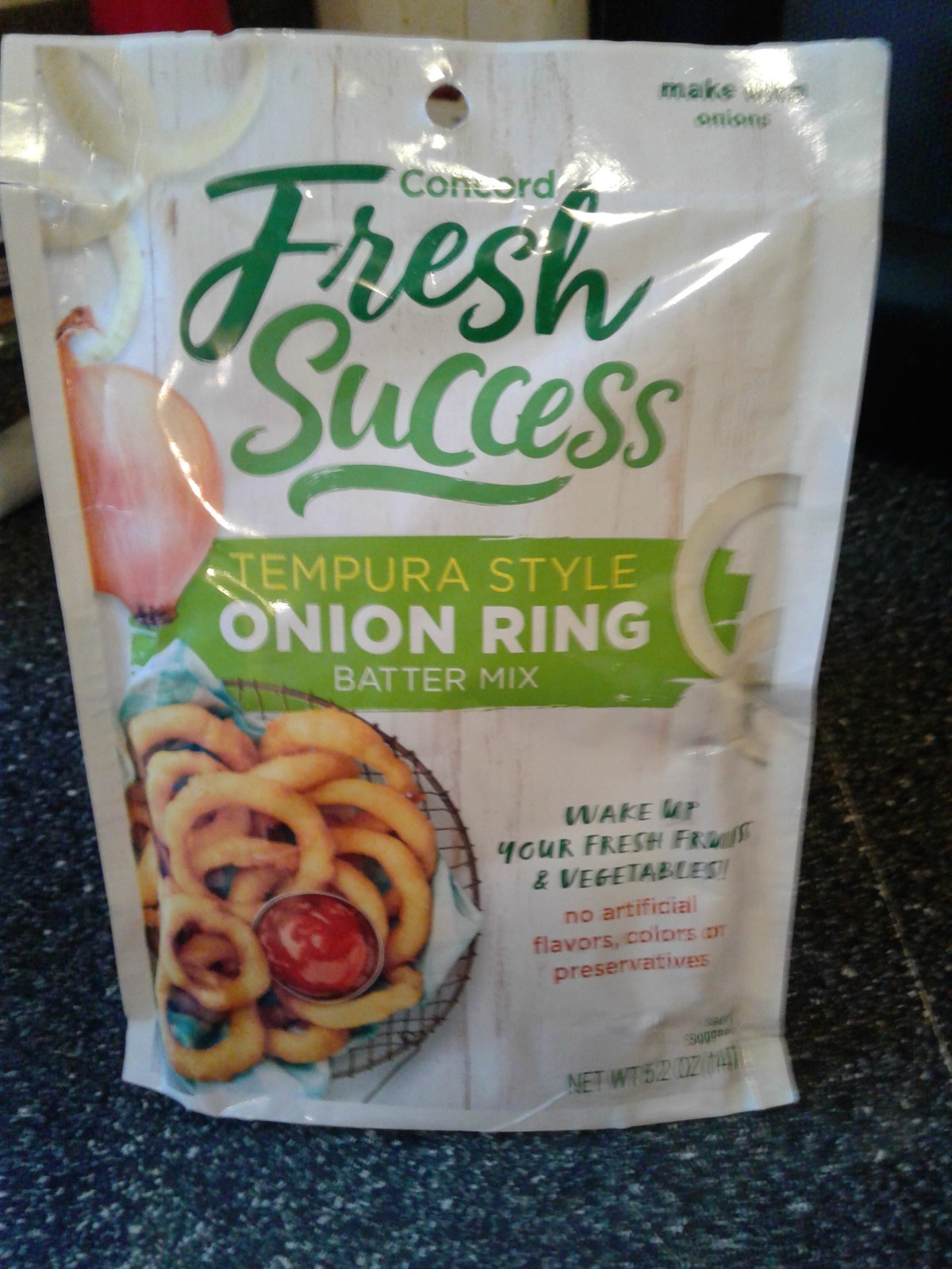 Concord Onion Ring Batter Mix ~Tempura Style 5.2-oz Pouches (Pack of 2 )