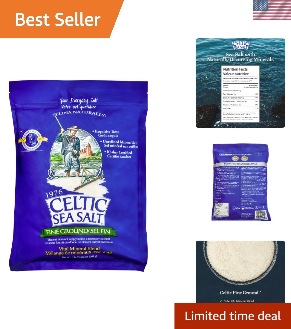 Unrefined Mineral Sea Salt, 5 lb Resealable Bag – Trusted by Chefs Since 1976