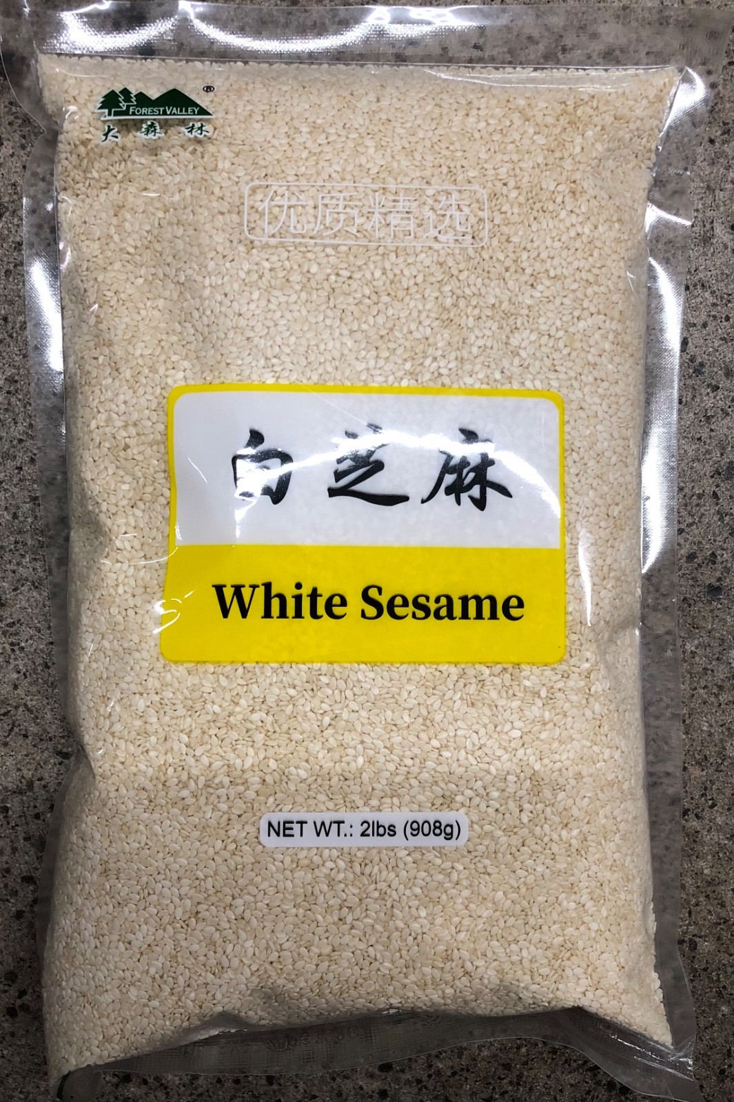 Forest White Sesame Seeds Whole Raw 100% Pure Natural Non-GMO Kosher Vegan