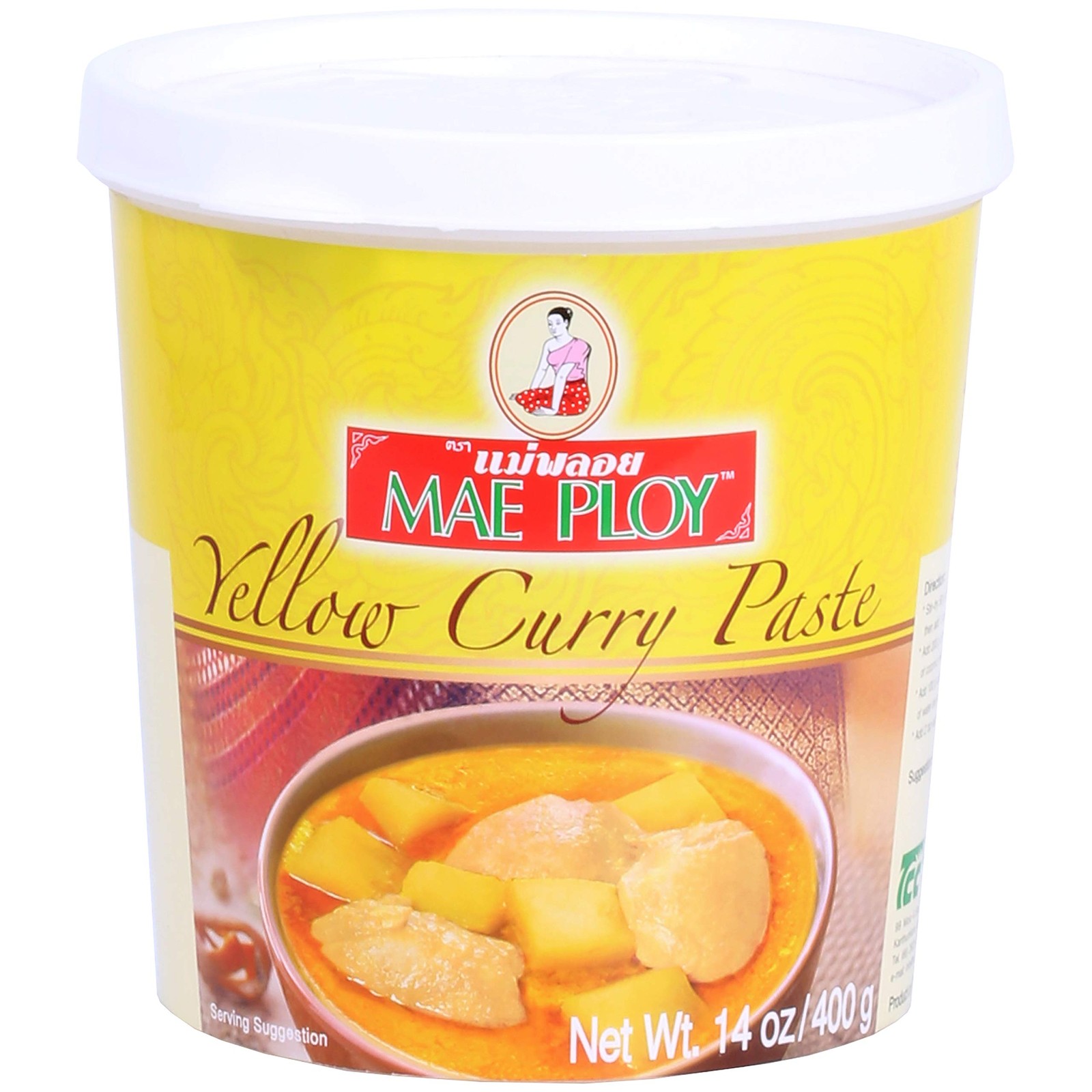 Mae Ploy Thai Yellow Curry Paste for Restaurant-Quality 14 Ounce (Pack of 1)