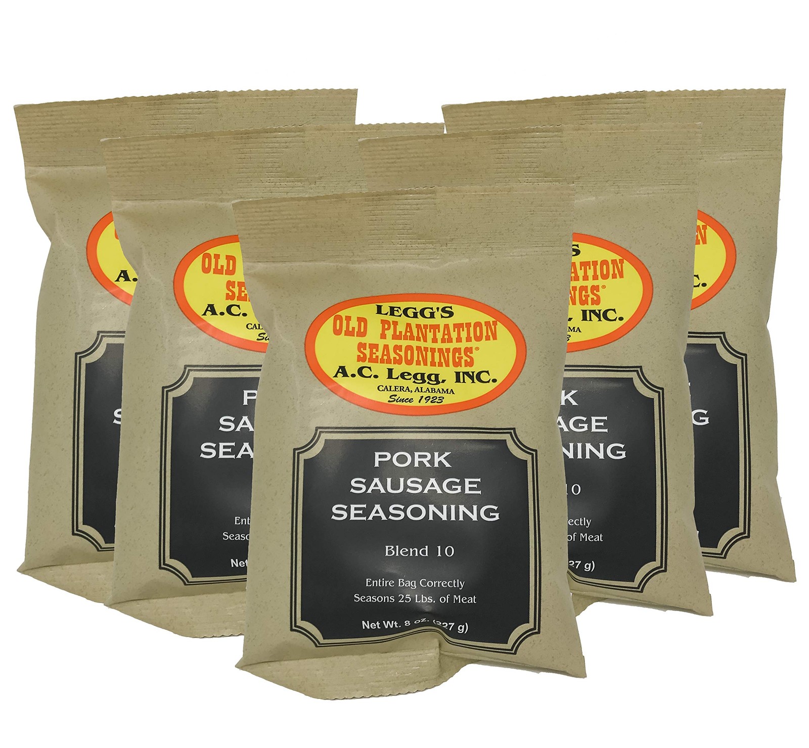 A.C. Legg #10 Pork Sausage Seasoning, 8 oz – 5 Pack