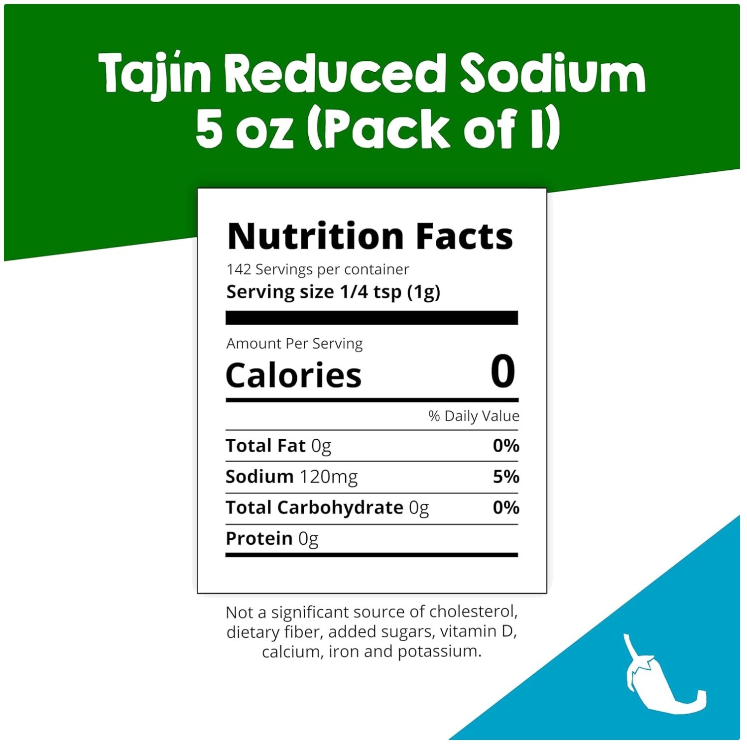 Tajín Clásico Reduced Sodium Flavor Enhancer, 5oz, Pack of 5