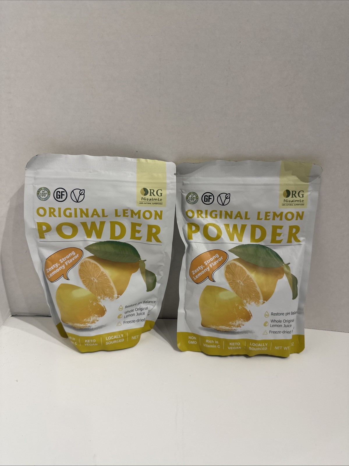 2 New RG Nisulmte Original Lemon Powder Freeze Dried 8oz Expires 12/2026 Vegan