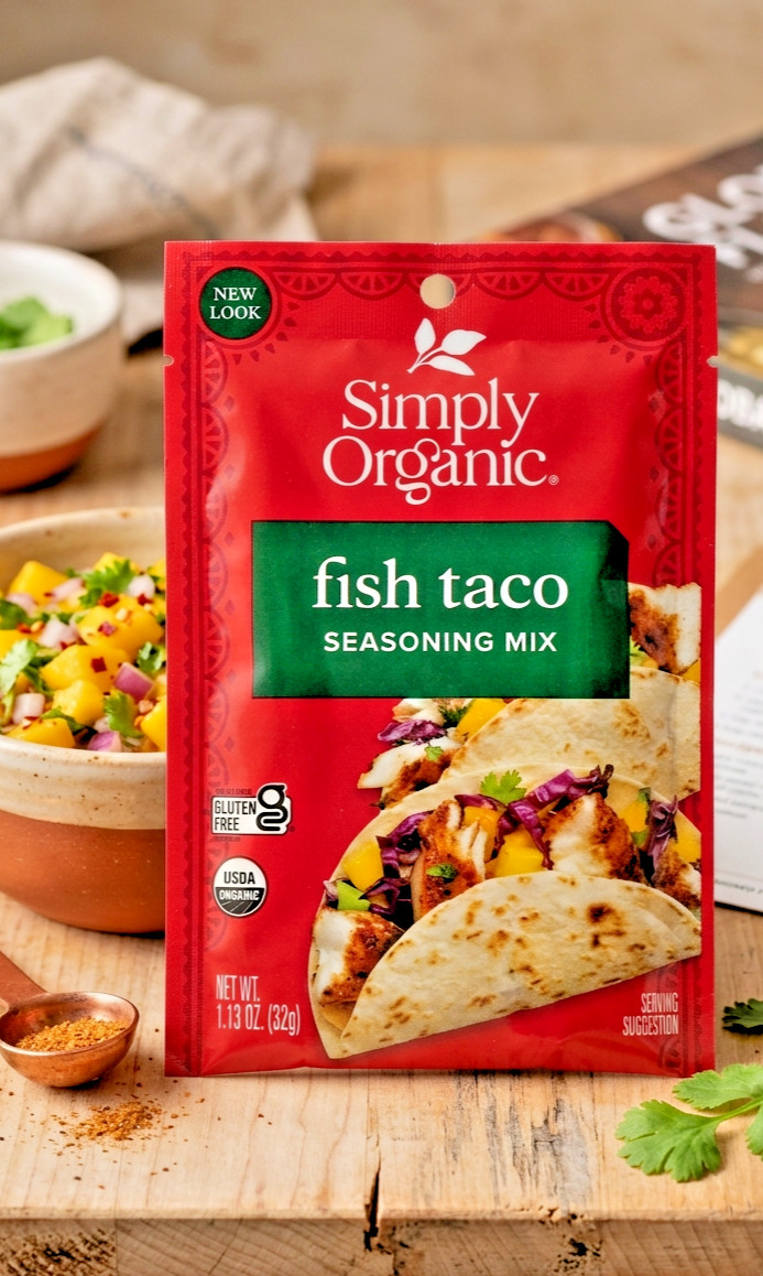 Simply Organic Fish Taco Seasoning Mix – 1.13 oz | Certified Organic Taco Spice