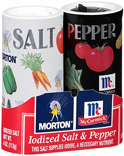 Morton Iodized Salt and McCormick Pepper Shaker Set, 5.25 Ounce [Pack of 12]