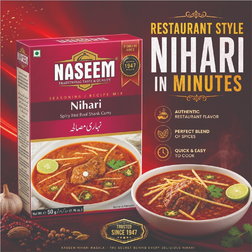 Pack of 6 Naseem Nihari Masala 50g Traditional Pakistani Nihari Spice Blend