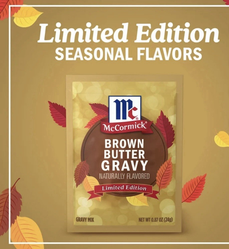 Limited Edition McCormick Brown Butter Gravy Mix 0.87oz. Lot Of 5 Packages