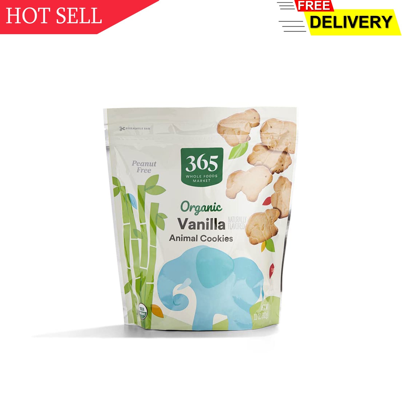 365 by Whole Foods Market, Organic Vanilla Animal Cookie, 11 Ounce