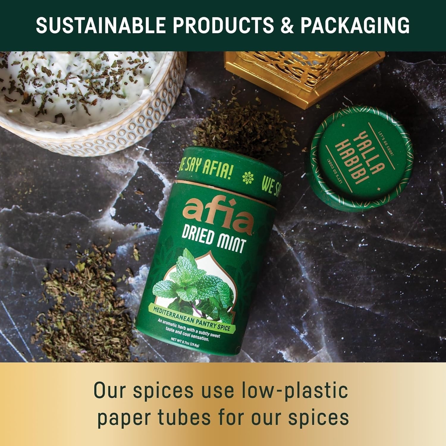 Afia Dried Mint Seasoning Dried Mint for Cooking, Mediterranean Spice BB 09/2025