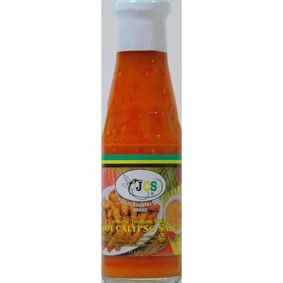 6 Pack JCS Jamaican Country Style Hot Calypso Sauce, West Indian Style, 11.5 oz