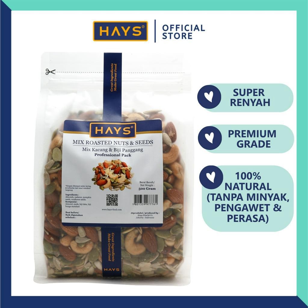 Mix Roasted Nuts & Seeds 500g Almond Cashew Pumpkin Sunflower