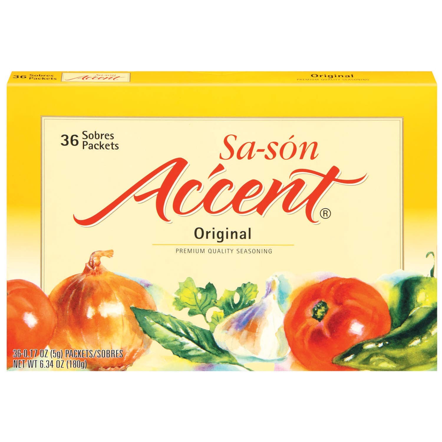 SASON ACCENT 36 PACKETS .17 OZ 07/2030 BRAND NEW