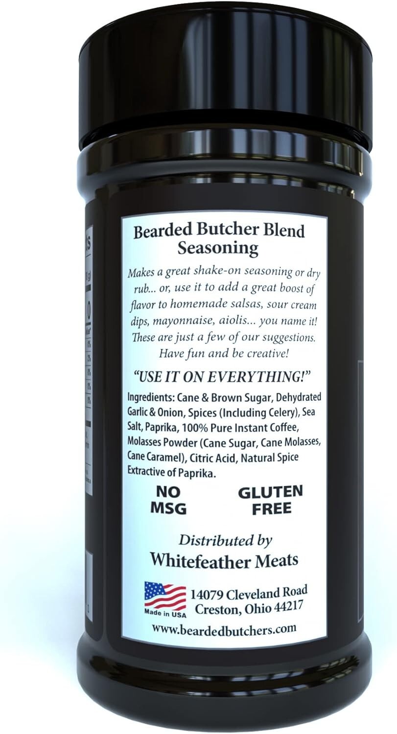 Bearded Butcher Black Blend Seasoning, Delicious Flavor, Versatile, Low Calorie,
