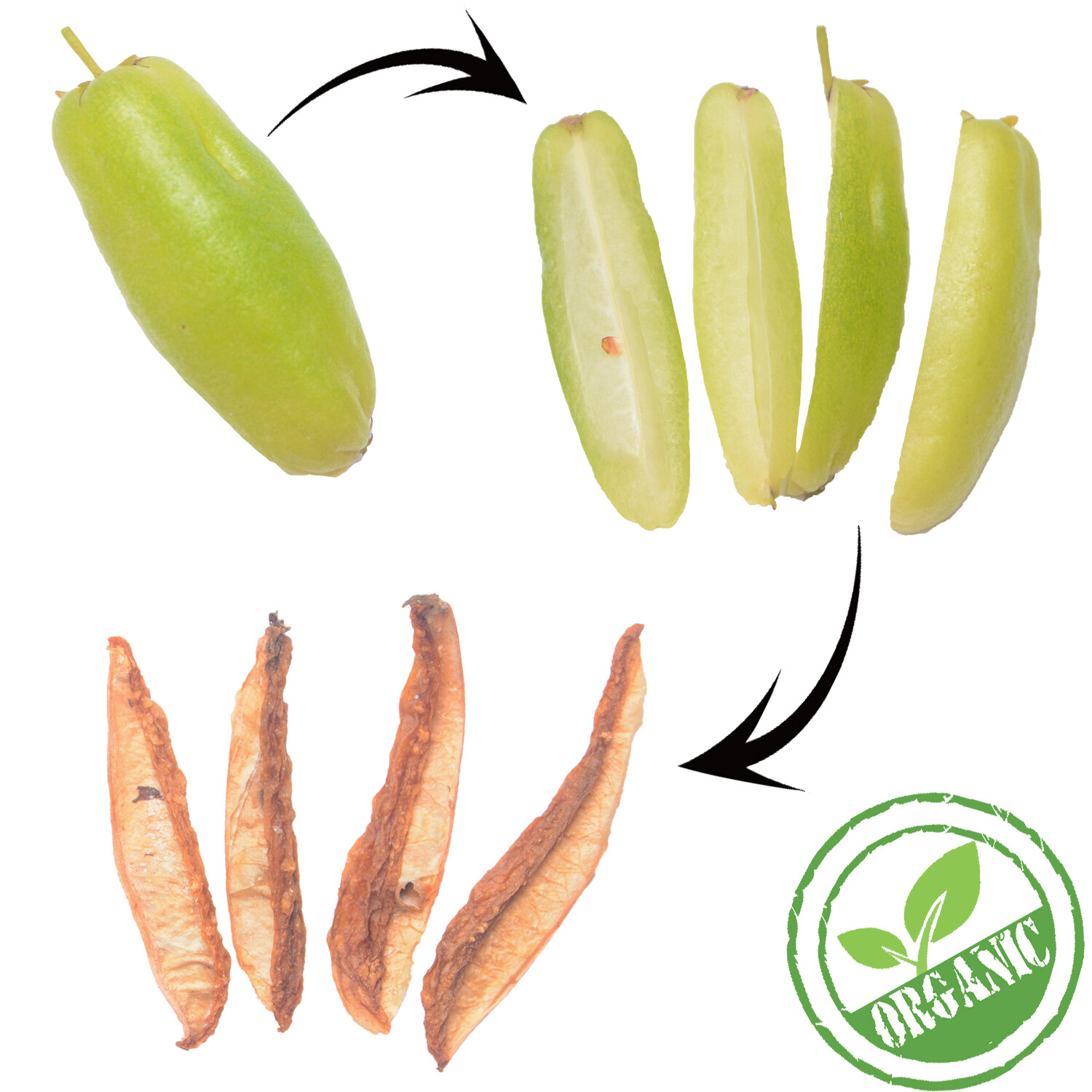 Sun Dried Vacuumed Pack Natural Bilimbi Super Fruit Kamias Slices Powder
