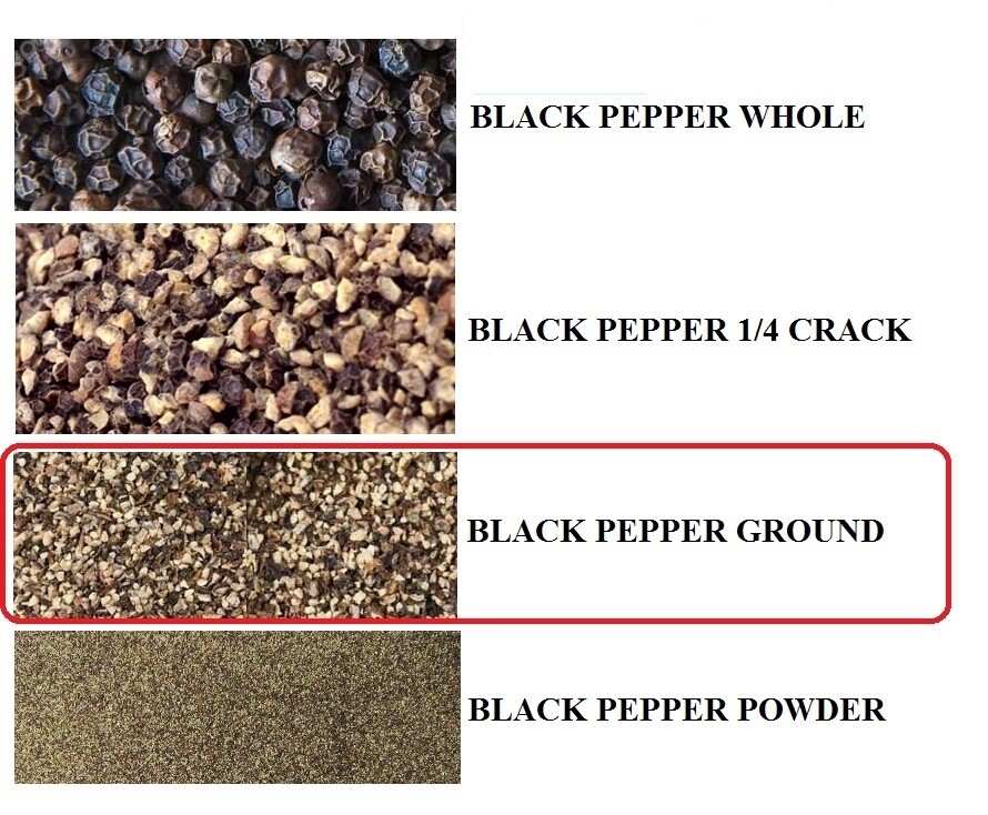 8 OZ Premium PURE India Ground Black Pepper, PRODUCT OF INDIA
