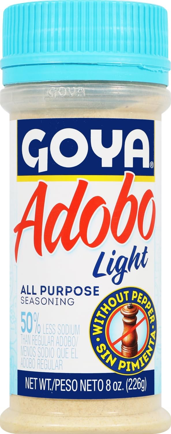 Adobo All Purpose Seasoning Light with Pepper by Goya, 8 Ounce (Pack of 1)